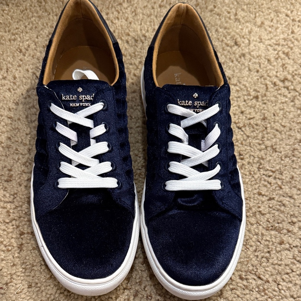 Women’s Kate Spade Midnight Blue Velvet Sneakers